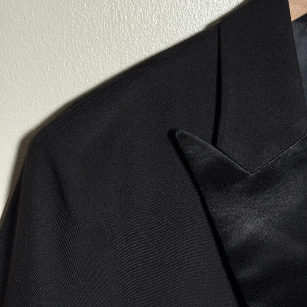Haggar NEW Mens Premium Tuxedo Jacket 40 Regular Black Tailored Fit Event Formal